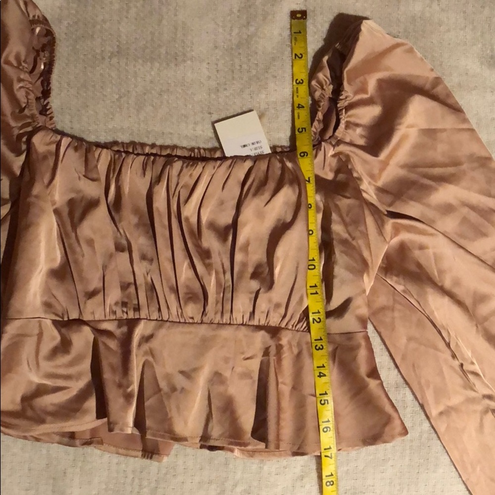 NWT Square neck long sleeve silk shirt - Picture 10 of 10